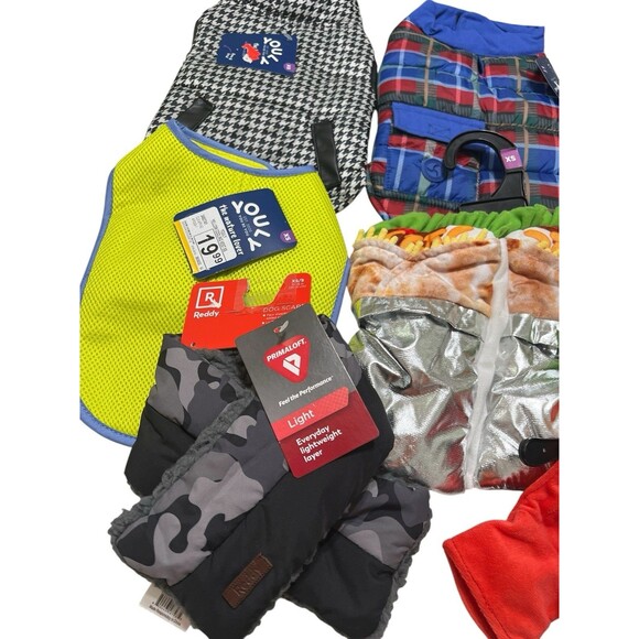 NEW Lot of 8 Dog Youly, Bootique, Reddy Outfits Size XS to XS/S (Lot 2904) - Picture 2 of 5